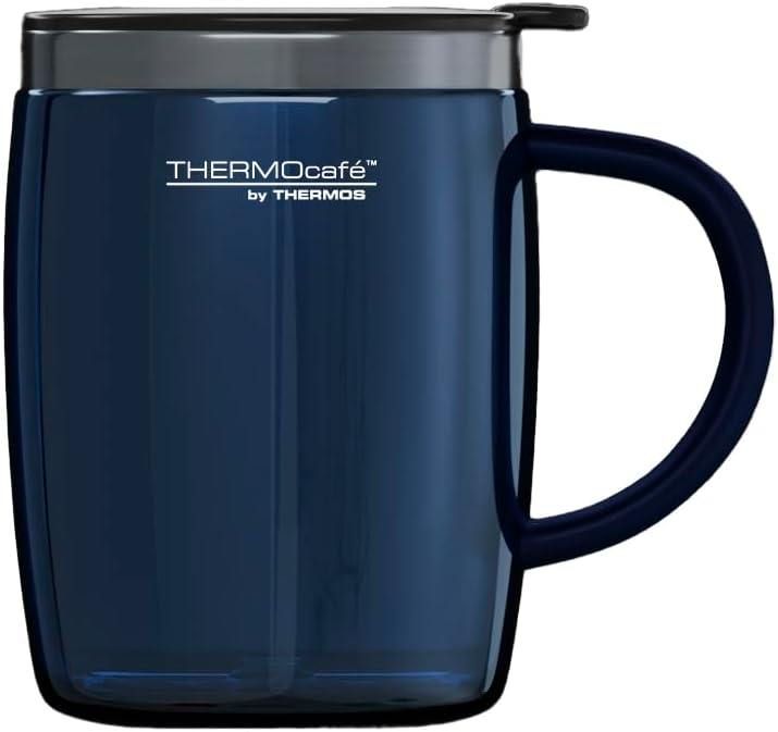 Thermos Translucent Desk Mug Stainless Steel Blue S Pack Of 1 450 Ml