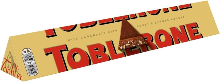 Toblerone Milk Chocolate Bar Smooth Milk Honey Almond Nougat 200 G