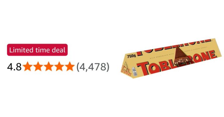 Toblerone Milk Chocolate Bar With Honey And Almond Nougat 750 G 1 Pack