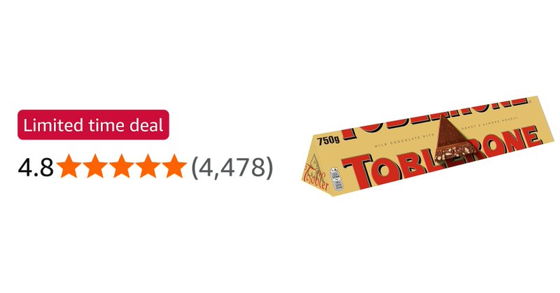 Toblerone Milk Chocolate Bar With Honey And Almond Nougat 750 G 1 Pack