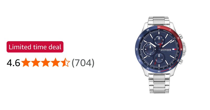 Tommy Hilfiger Bank Chronograph Watch For Men