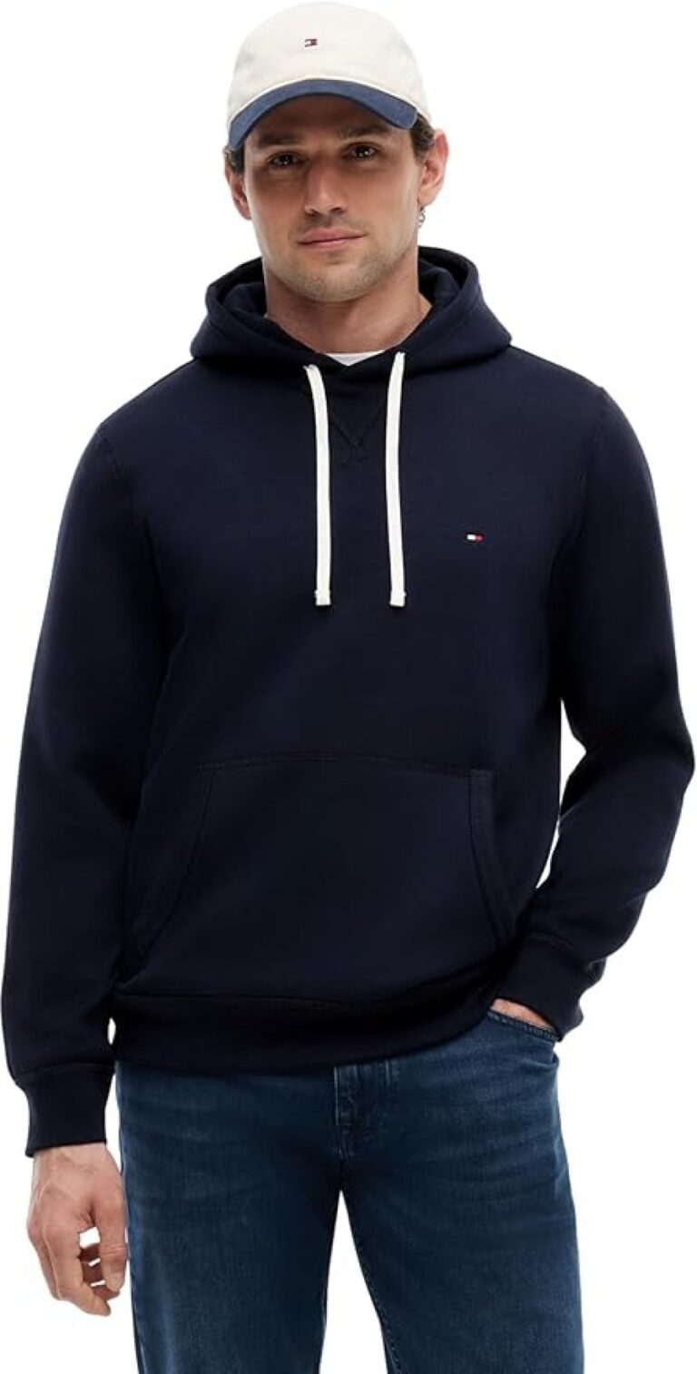 Tommy Hilfiger Men S Essential Regular Fit Fleece Hoodie