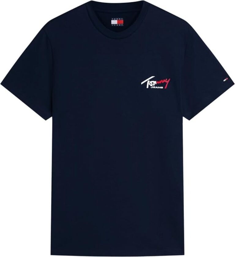 Tommy Jeans Men S Tjm Slim Sign Chest Ss Tee
