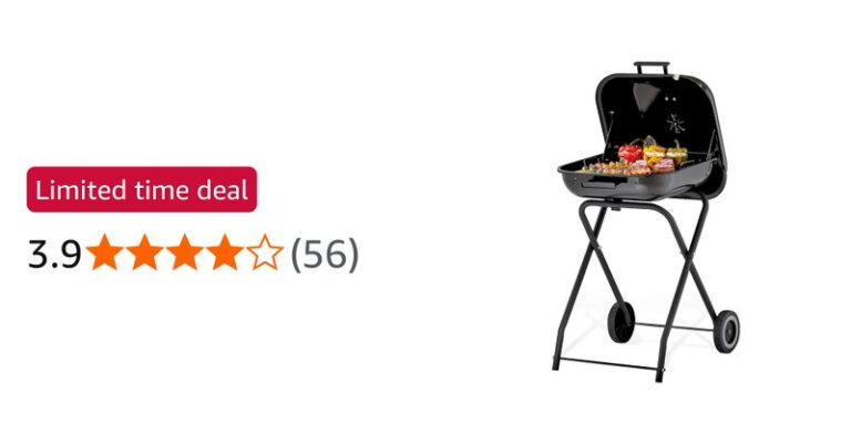 Tower Xl Portable Grill With Collapsible Legs And Wheels