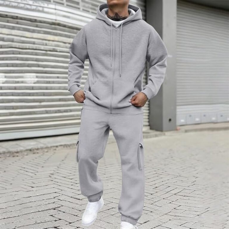 Tracksuit Mens Full Set Long Sleeve Hooded Sweatshirt And Sweatpants Set
