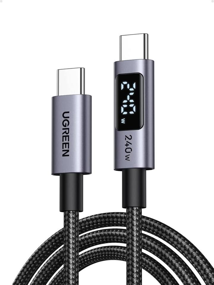 Ugreen 240w USB C To USB C Cable With Built In Digital Screen 2m