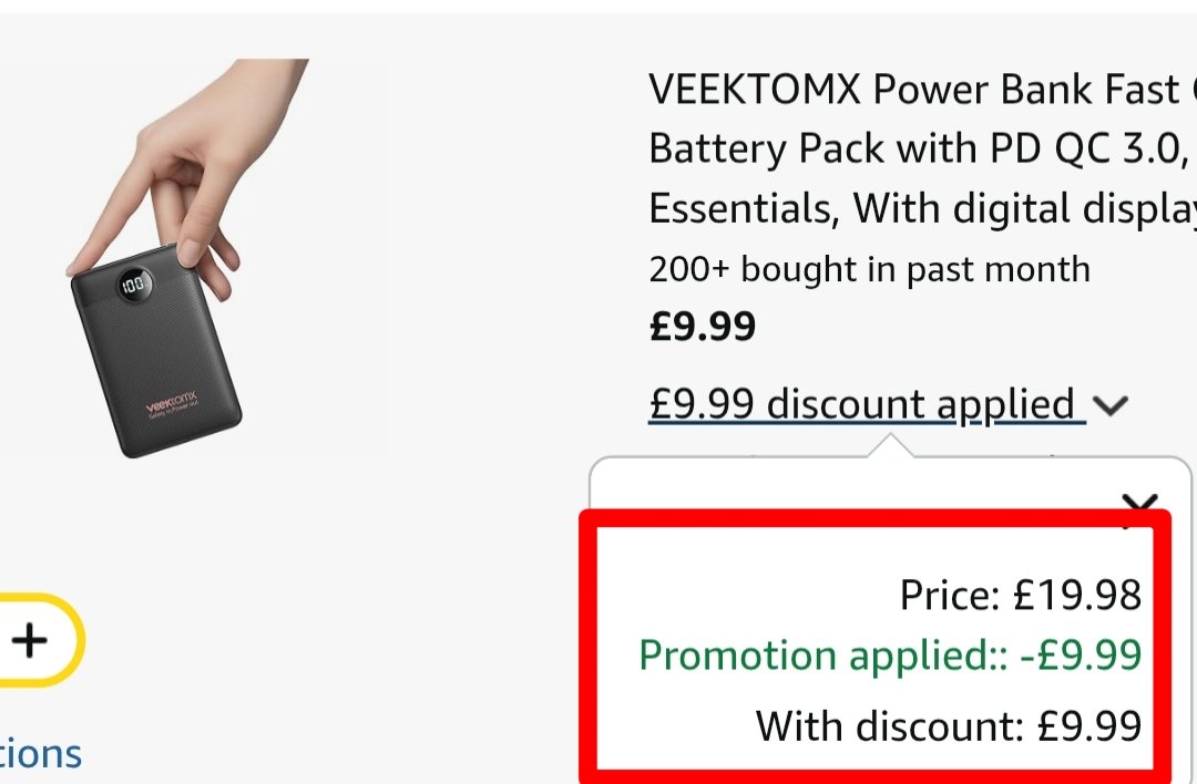 Veektomx Power Bank Fast Charging 22 5w 10000mah USB C Portable Charger