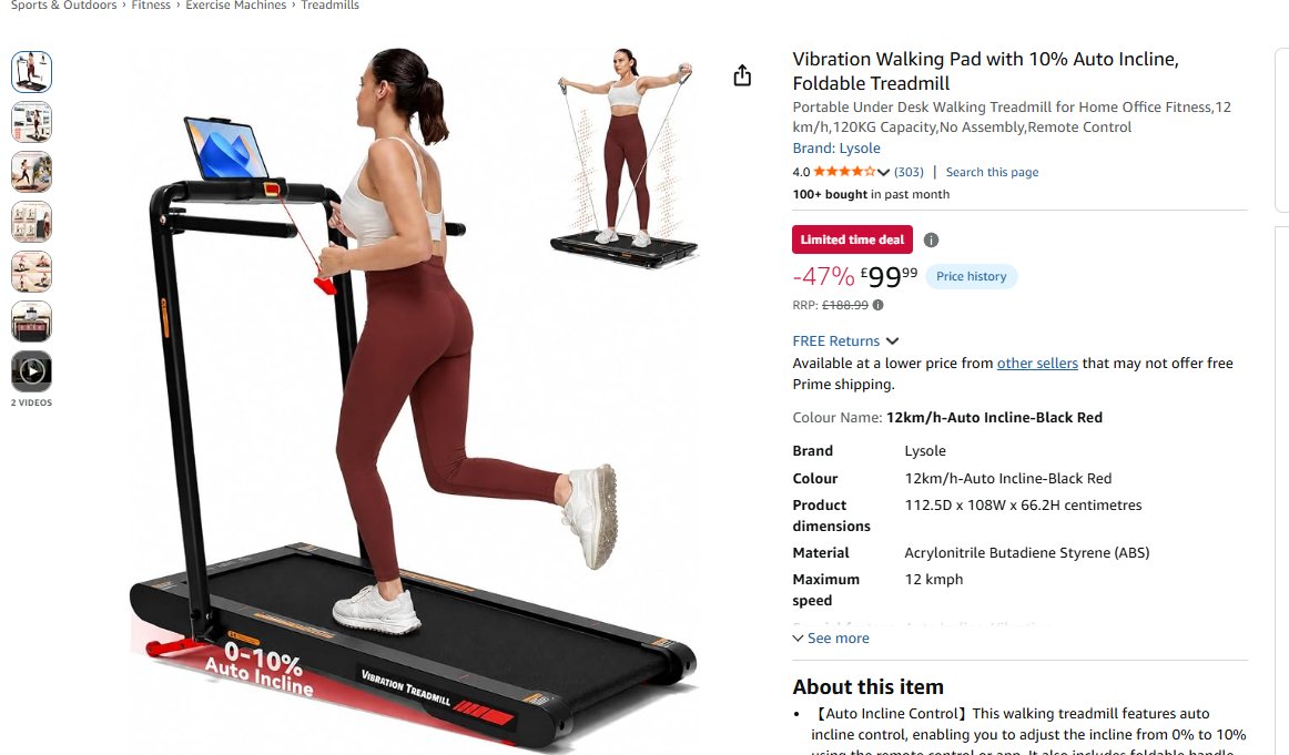 Vibration Walking Pad With 10 Auto Incline Foldable Treadmill