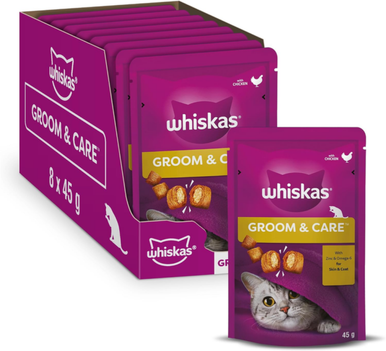 Whiskas Groom And Care Cat Treats Small Bite Size Snacks With Chicken Filling 8