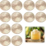 24 Pcs Gold Coasters Set Coasters Set of 6