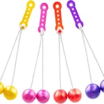 4Pcs Swing Ball for Adults, Clacker Ball for Stress & Anxiety Relief, Resistant Lato Toy for Hand Coordination, Sensory Toys Gift for Friends, Family and Stress-Relief Enthusiasts