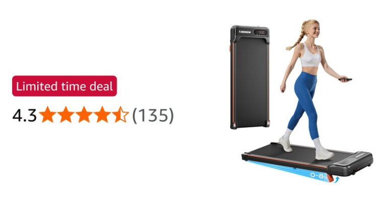 Abonow Walking Pad With Incline 6 Km H With Incline Quiet Treadmill