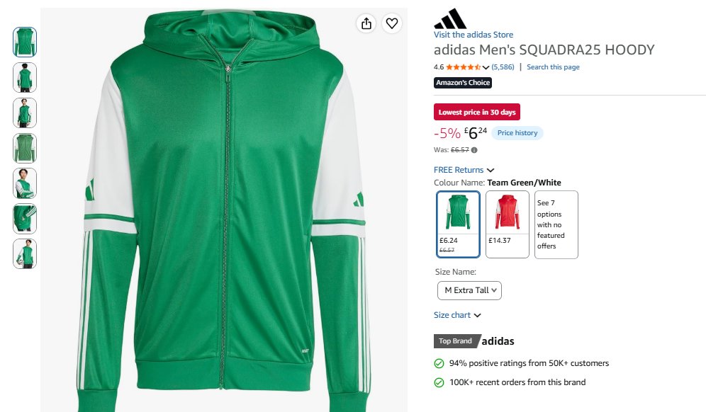 Adidas Men S Squadra25 Hoody