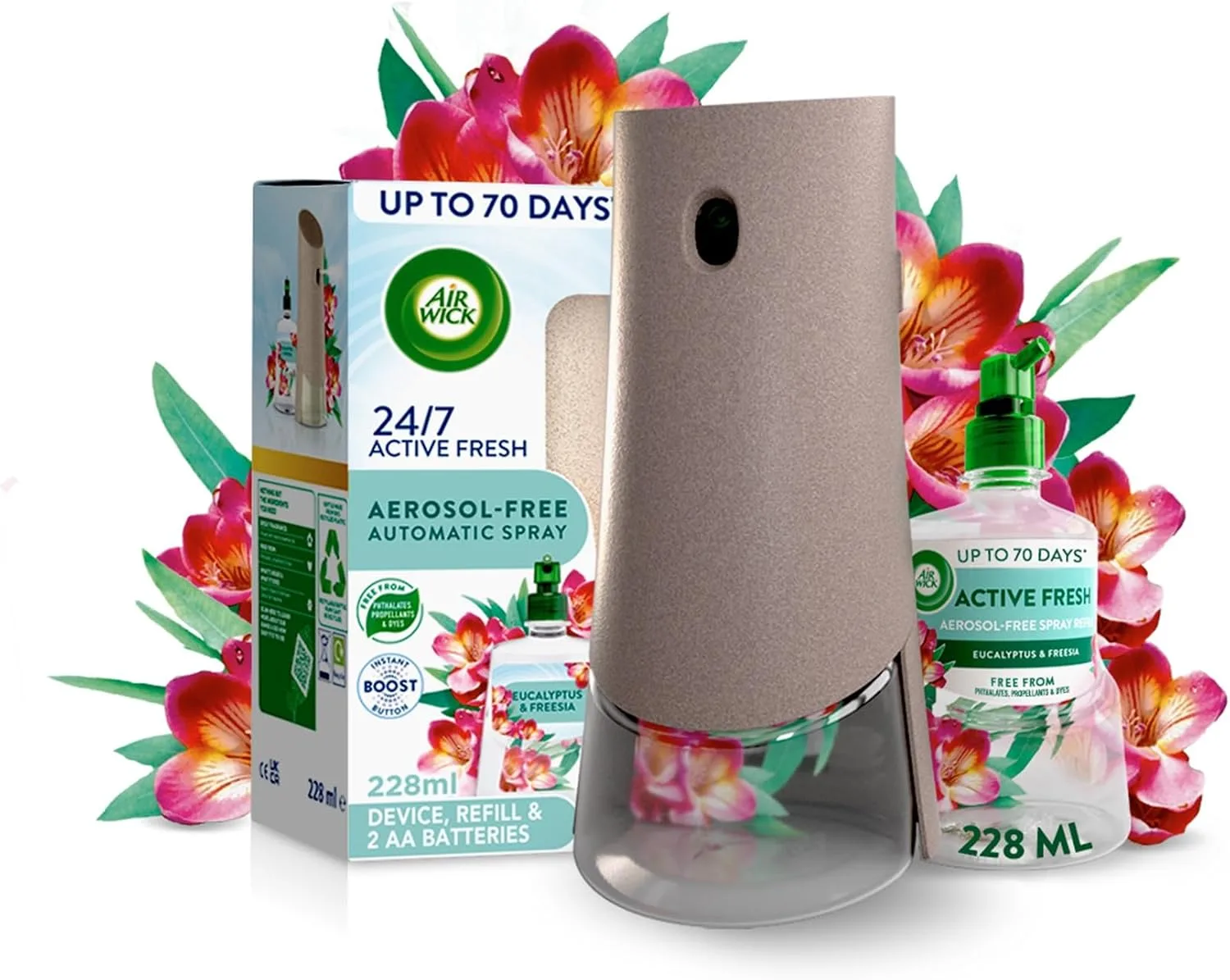 Air Wick Aerosol Free Automatic Air Freshener Spray Kit Eucalyptus And Freesia 1