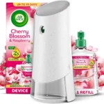 Air Wick Cherry Blossom & Raspberry Aerosol-Free Automatic Spray Kit, Lasts up to 70 Days, Air Freshener