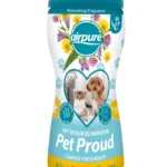 airpure PET Proud Carpet Freshener 500g, Odour Eliminator, Flowers Fragrance, White