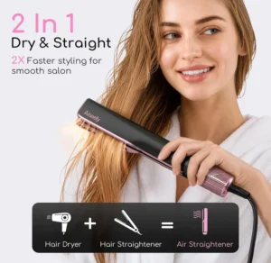 Aiseely Air Hair Straightener Wet To Dry Ionic Hair Dryer Air Styler