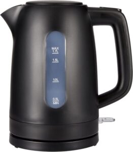 Amazon Basics Electric Kettle 1 7l 3000 W Bpa Free With 360 Base Auto Shut Off A