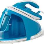 Amazon Basics Steam Generator Iron with 6 Bar Pump, 240g/min Steam Boost, 120g/min Output, 1.5L Tank, 2400W White/Blue