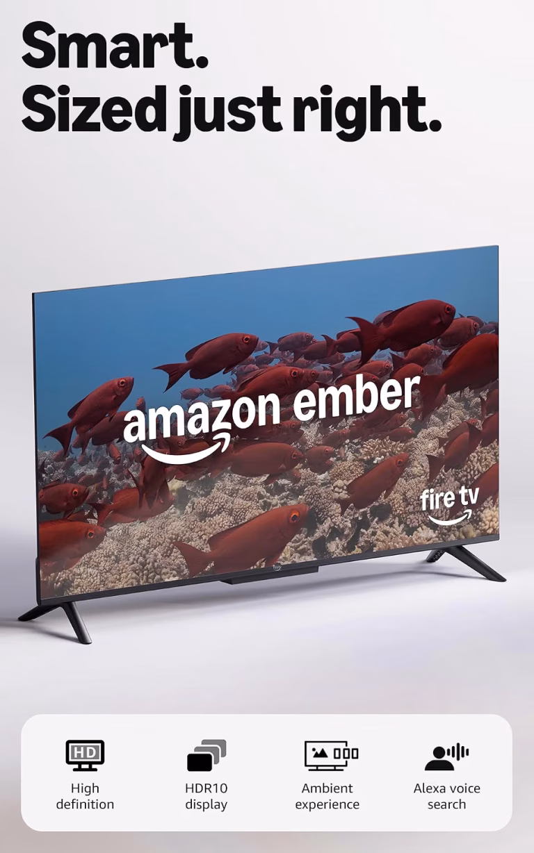 Amazon Ember 40 2 Series With Fire TV Newest Gen Hd Smart TV With Alexa Remote F