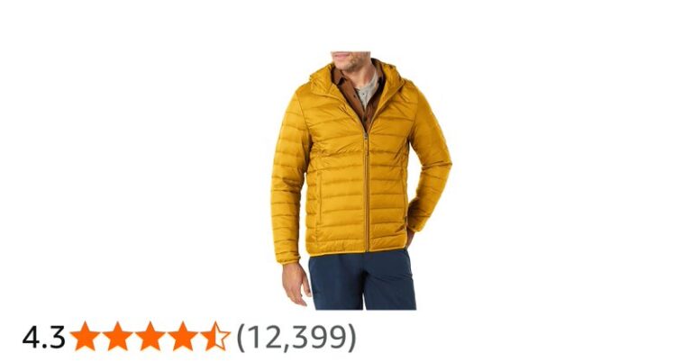 Amazon Essentials Men S Lightweight Water Resistant Packable Hooded Puffer Jacke