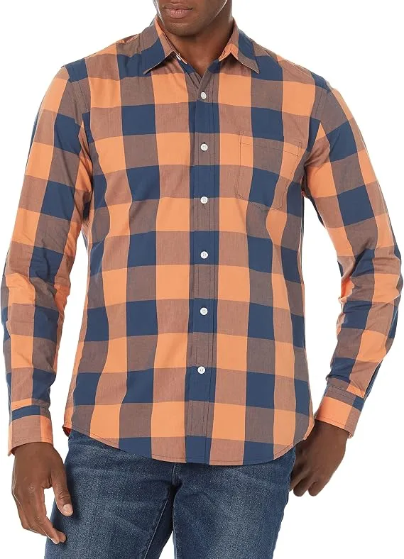 Amazon Essentials Men's Long-Sleeve Casual Poplin Shirt