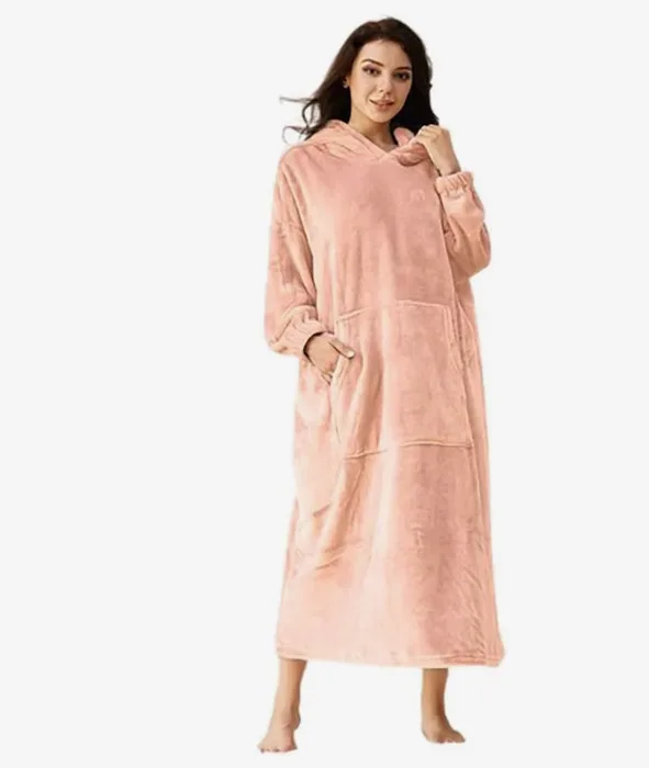 Amos Eezy Snugg Oversized Wearable Blanket Hoodie With Pockets Unisex Casual Pul