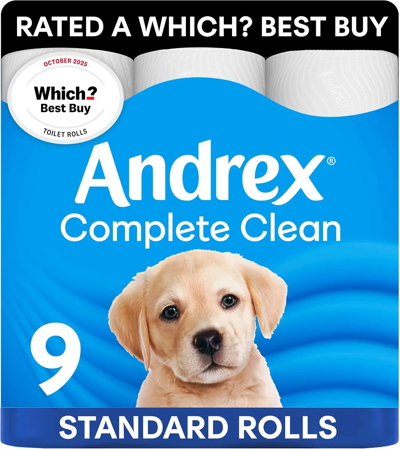 Andrex Complete Clean Toilet Roll 9 Toilet Rolls