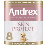 Andrex Skin Protect Toilet Roll - 8 Toilet Rolls, 3-Ply