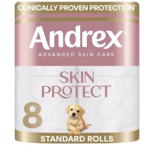Andrex Skin Protect Toilet Roll 8 Toilet Rolls 3 Ply