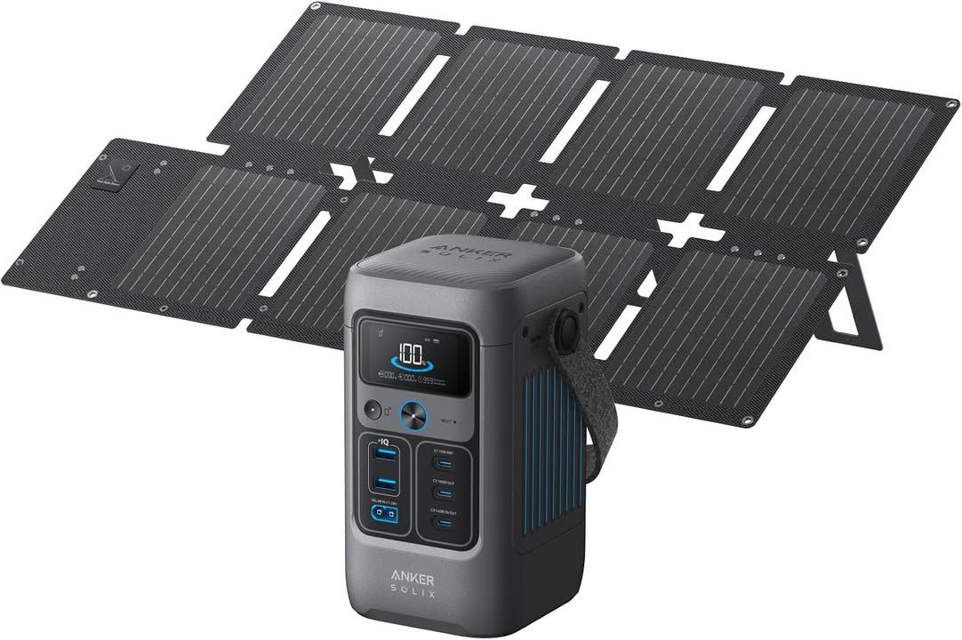 Anker Solix C200 Dc 192wh 200w Dc Power Bank Station With 60w Solar Panel