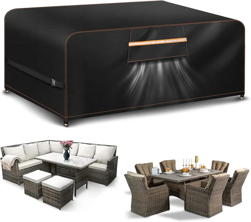Aoretic Outdoor Garden Furniture Covers Waterproof Rectangular With Air Vent Gar
