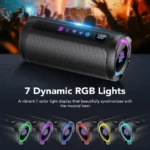 aowoka Bluetooth Speaker, Portable Wireless Bluetooth 5.4 Speaker, 20W Stereo Sound, Deep Bass, LED Display, 20H Playtime, IPX7 Waterproof, TWS Pairing for Outdoor, Party, Travel