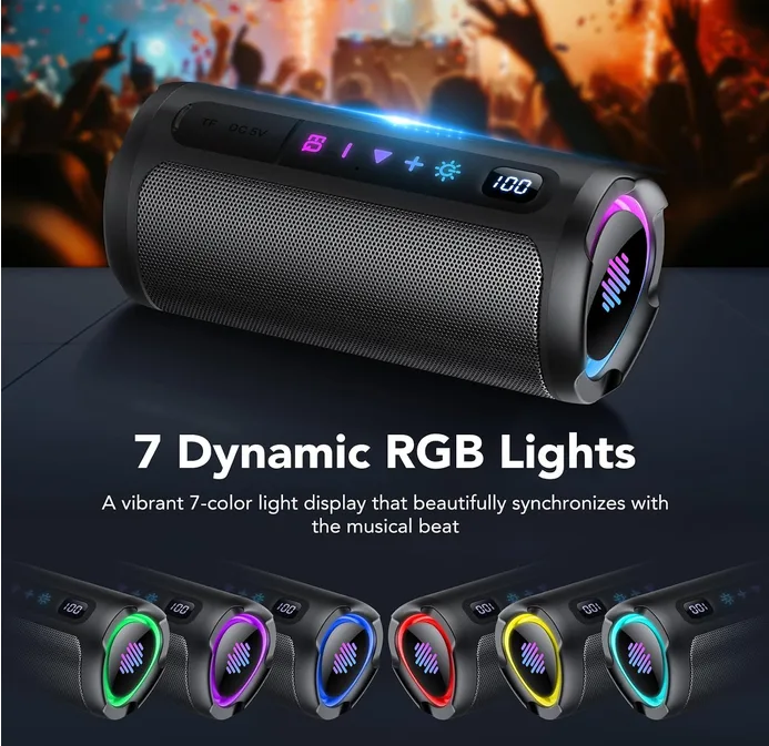 Aowoka Bluetooth Speaker Portable Wireless Bluetooth 5 4 Speaker 20w Stereo Soun