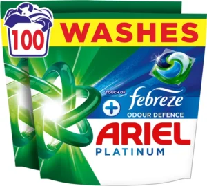 Ariel Platinum Pods Washing Liquid Laundry Detergent Capsules 100ct