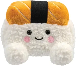 Aurora 61595 Palm Pals Suhiro Salmon Sushi 5in Soft Toy White And Orange