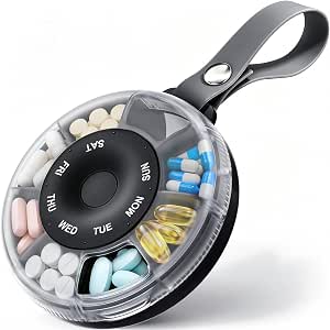 Auvon Travel Weekly Pill Organiser