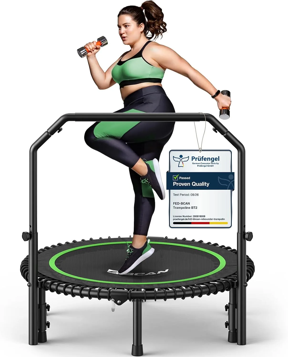B Bcan 40 48 Rebounder Trampoline For Adults 204 250kg Foldable Mini Trampoline
