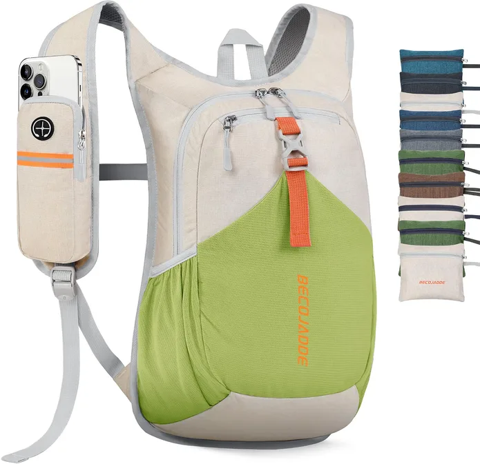 Becojadde 15l Hiking Backpack For Men Women Foldable Small Rucksack Lightweight