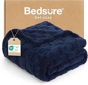 Bedsure Checkered Fleece Throw Blanket
