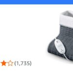Beurer FW20UK Cosy Foot Warmer - Grey, Electric foot warmer for cold feet, 3 temperature settings, Cosy teddy fleece lining, Suitable up to shoe size 12.5, Washable lining, 45°C - 50°C