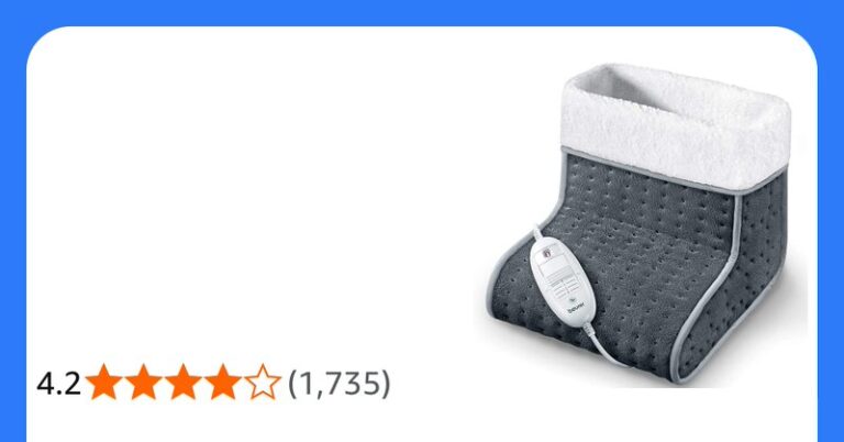 Beurer Fw20uk Cosy Foot Warmer Grey Electric Foot Warmer For Cold Feet 3 Tempera