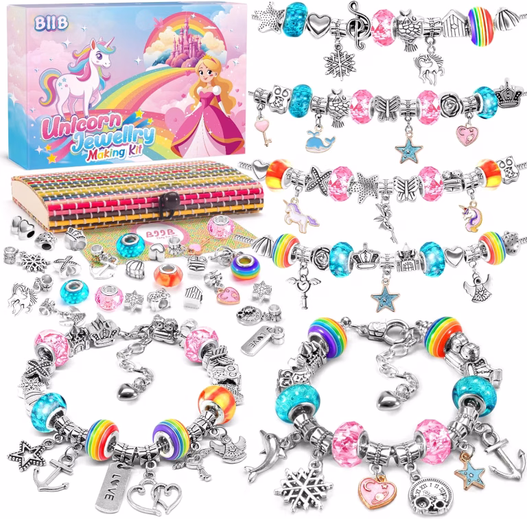 Biib Unicorn Gifts For Girls Friendship Bracelet Jewellery Making Kit