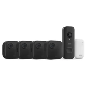 Blink Outdoor 4 Cameras With Free Blink Battery Doorbell 2k Newest Gen Black Syn