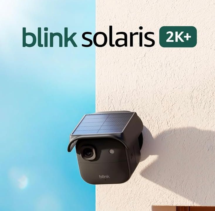 Blink Solaris 2k Newest Gen Solar Powered Outdoor 2k Wireless Smart Security Cam