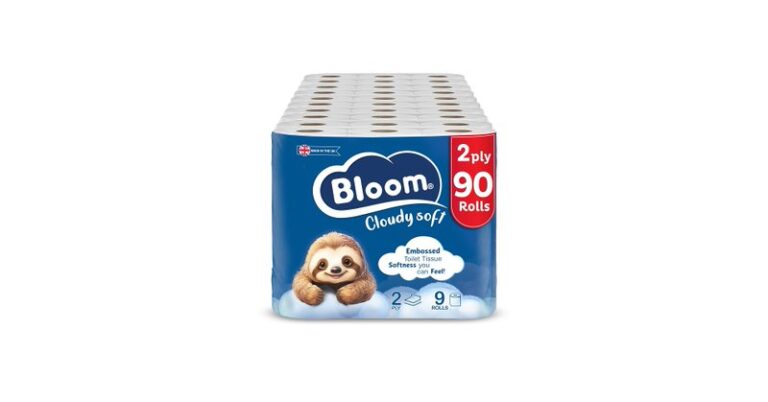 Bloom Cloudy Soft Toilet Rolls 2 Ply Unscented Pack Of 90