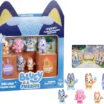 Bluey Fuzzies Deluxe 8 Figure Pack, 6 Mini-Figures + 2 Surprise Figures