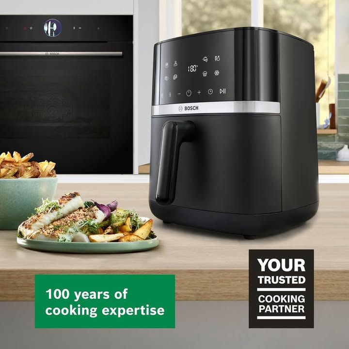 Bosch Series 4 Air Fryer Xl With Grilling Set Maf462b1gb Black