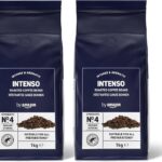 by Amazon Intenso Coffee Beans, dark roast, 2kg (2 packs of 1 kg) - Rainforest Alliance Certified