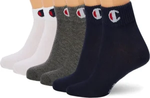 Champion Unisex Core 6pp Quarter Ankle Socks